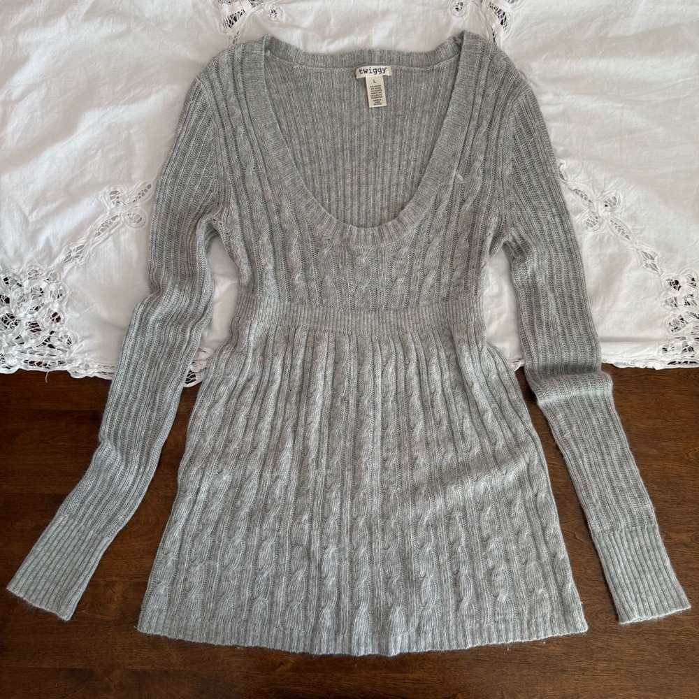Twiggy Angora Babydoll Sweater